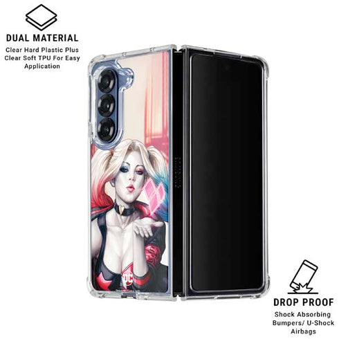 DC Comics Harley Quinn Rebirth Cover #1 Legacy Color Variant Art by Art Germ Galaxy Z Fold6 Clear Case