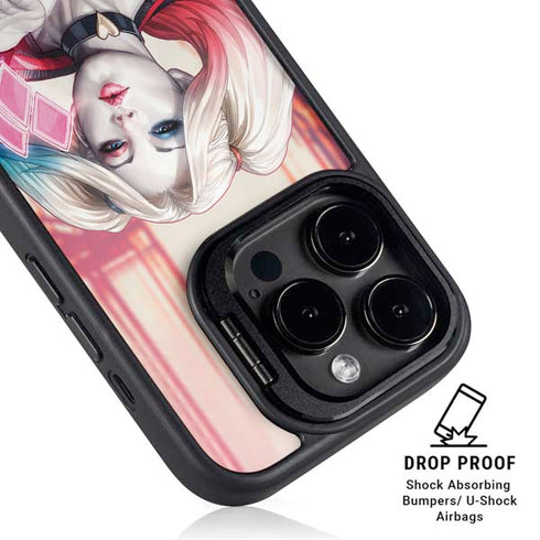 DC Comics Harley Quinn Rebirth Cover #1 Legacy Color Variant Art by Art Germ iPhone 14 Pro Kickstand Case