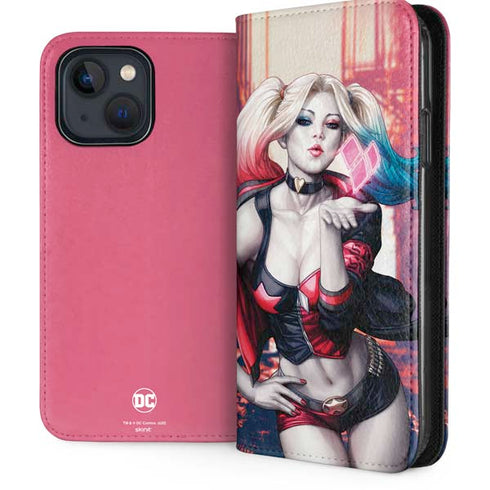 DC Comics Harley Quinn Rebirth Cover #1 Legacy Color Variant Art by Art Germ iPhone 15 Plus Folio Case