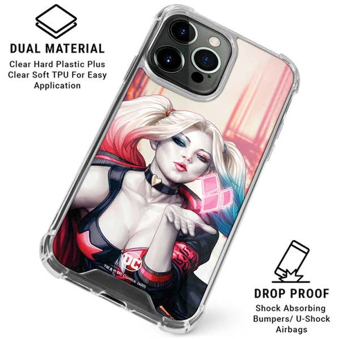 DC Comics Harley Quinn Rebirth Cover #1 Legacy Color Variant Art by Art Germ iPhone 16 Pro Clear Case