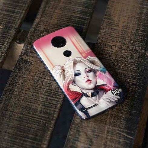 DC Comics Harley Quinn Rebirth Cover #1 Legacy Color Variant Art by Art Germ Moto E5 Plus Skin