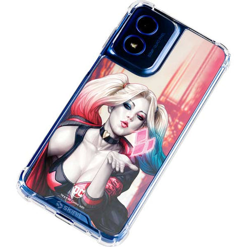 DC Comics Harley Quinn Rebirth Cover #1 Legacy Color Variant Art by Art Germ Moto G Play 4G (2024) Clear Case