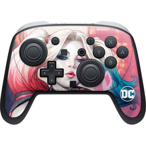 DC Comics Harley Quinn Rebirth Cover #1 Legacy Color Variant Art by Art Germ Nintendo Switch 2 (2025) Pro Controller Skin