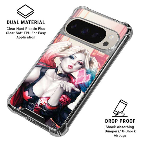 DC Comics Harley Quinn Rebirth Cover #1 Legacy Color Variant Art by Art Germ Pixel 9/9 Pro Clear Case