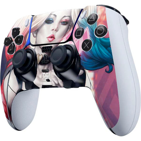 DC Comics Harley Quinn Rebirth Cover #1 Legacy Color Variant Art by Art Germ PS5 DualSense Edge Pro Controller Skin