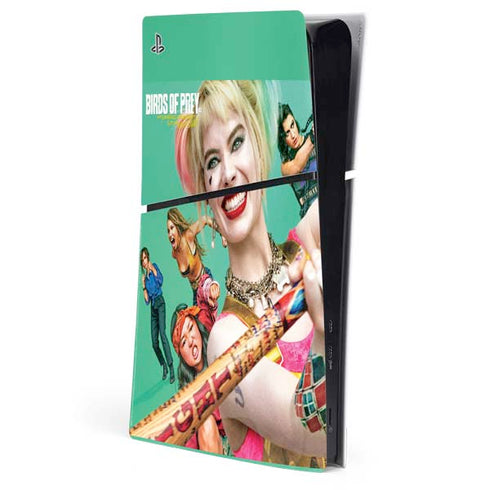 DC Comics Harley Quinn Birds of Prey PS5 Slim Digital Edition Console Skin