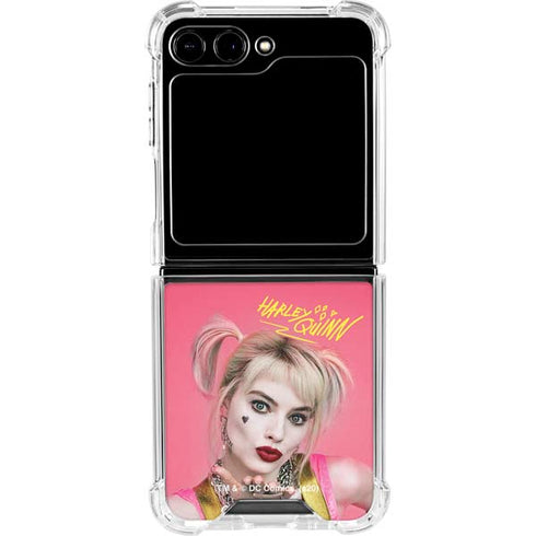 DC Comics Harley Quinn Blowing Kisses Galaxy Z Flip6 Clear Case
