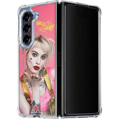 DC Comics Harley Quinn Blowing Kisses Galaxy Z Fold5 5G Clear Case