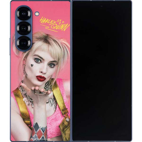 DC Comics Harley Quinn Blowing Kisses Galaxy Z Fold6 Skin