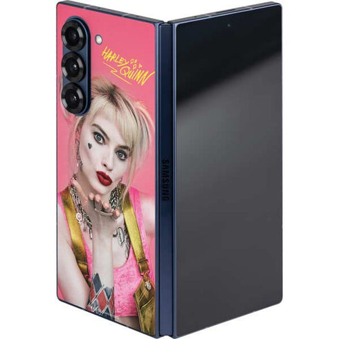DC Comics Harley Quinn Blowing Kisses Galaxy Z Fold6 Skin