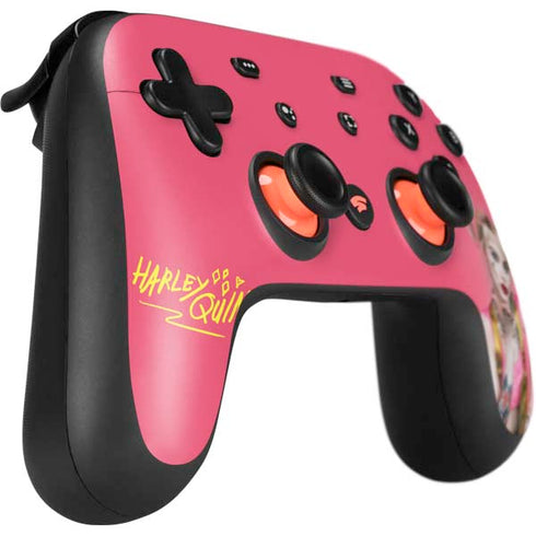 DC Comics Harley Quinn Blowing Kisses Google Stadia Controller Skin