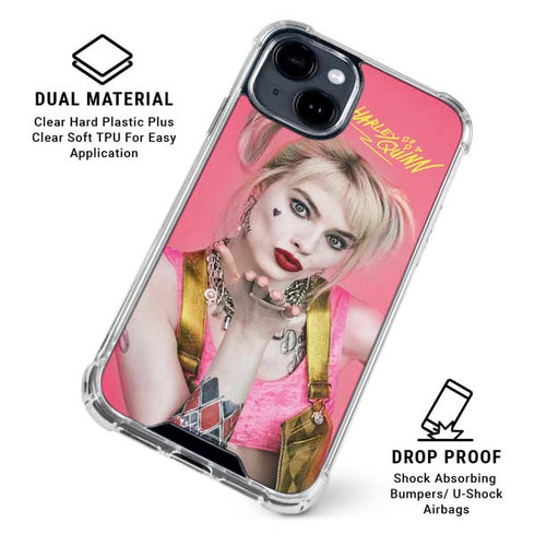 DC Comics Harley Quinn Blowing Kisses iPhone 15 Clear Case