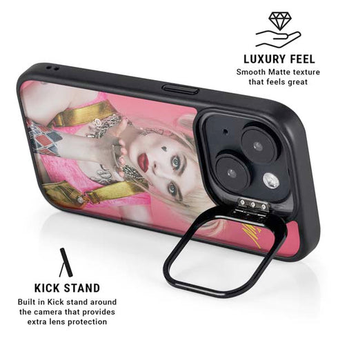 DC Comics Harley Quinn Blowing Kisses iPhone 15 Kickstand Case