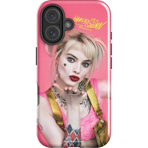 DC Comics Harley Quinn Blowing Kisses iPhone 16 Impact Case