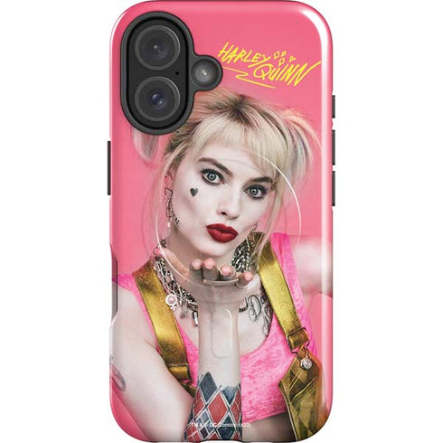 DC Comics Harley Quinn Blowing Kisses iPhone 16 Magsafe Impact Case