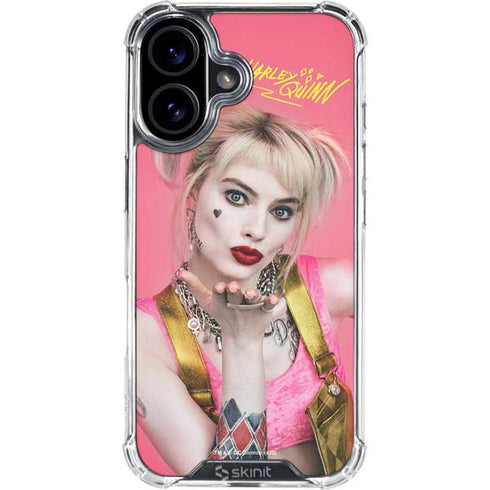 DC Comics Harley Quinn Blowing Kisses iPhone 16 Plus Clear Case