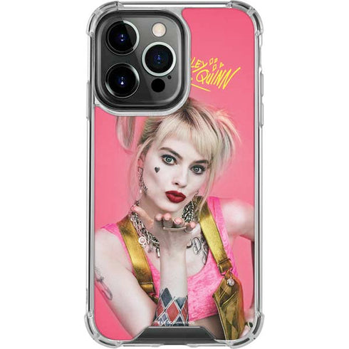 DC Comics Harley Quinn Blowing Kisses iPhone 16 Pro Clear Case