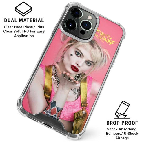 DC Comics Harley Quinn Blowing Kisses iPhone 16 Pro Max Clear Case