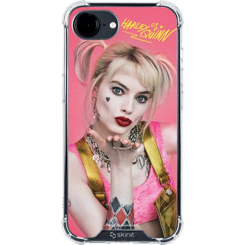 DC Comics Harley Quinn Blowing Kisses iPhone 16e Clear Case