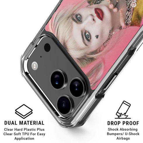 DC Comics Harley Quinn Blowing Kisses iPhone 18 Pro Clear Case