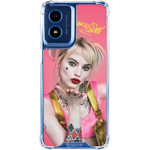 DC Comics Harley Quinn Blowing Kisses Moto G Play 4G (2024) Clear Case