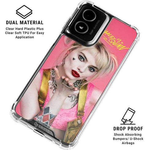 DC Comics Harley Quinn Blowing Kisses Moto G Power 5G (2024) Clear Case