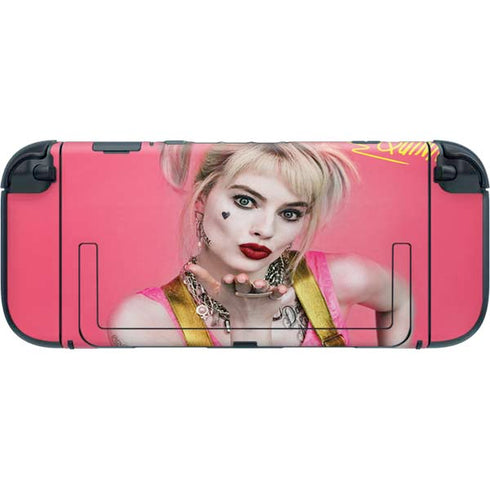DC Comics Harley Quinn Blowing Kisses Nintendo Switch 2 (2025) with Joy-Con Skin