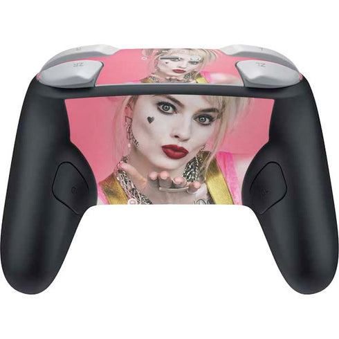 DC Comics Harley Quinn Blowing Kisses Nintendo Switch 2 (2025) Pro Controller Skin