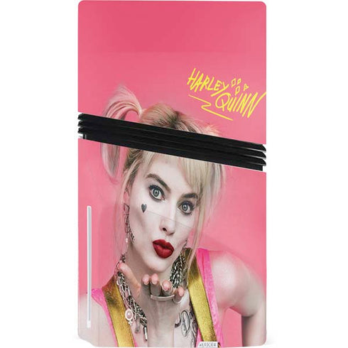 DC Comics Harley Quinn Blowing Kisses PS5 Pro Disk Console Skin