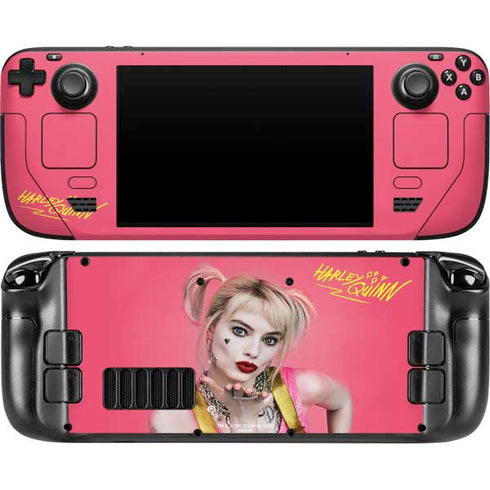 DC Comics Harley Quinn Blowing Kisses Steam Deck Handheld Gaming Computer OLED Skin