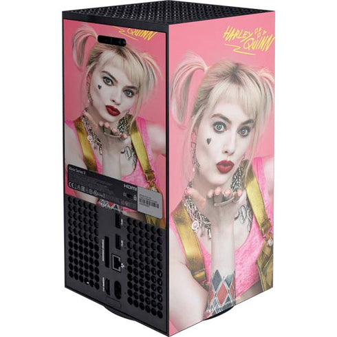 DC Comics Harley Quinn Blowing Kisses XBox Series X Digital Edition Console Skin