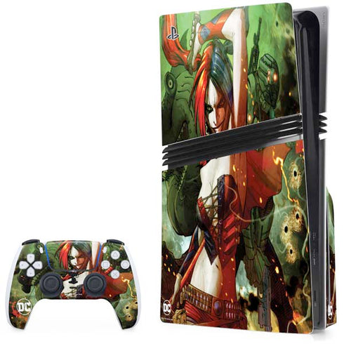 DC Comics Harley Quinn Suicide Squad Vol 1 Cover New 52 PS5 Pro Disk Bundle Skin
