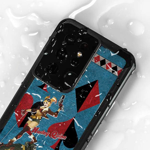 DC Comics Bombshells Harley Quinn Galaxy S24 Ultra Waterproof Case