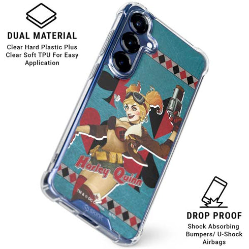 DC Comics Bombshells Harley Quinn Galaxy S25 Clear Case