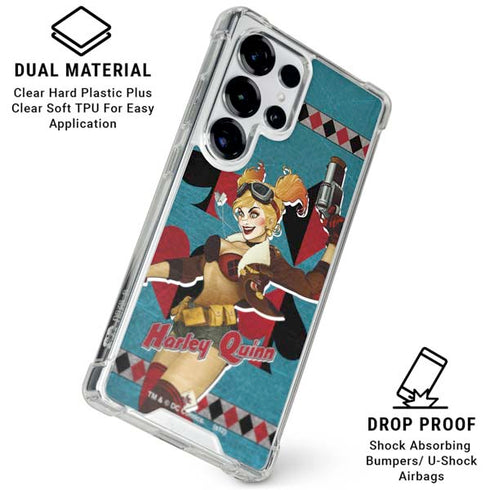 DC Comics Bombshells Harley Quinn Galaxy S25 Ultra Clear Case