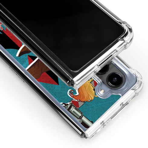 DC Comics Bombshells Harley Quinn Galaxy Z Fold5 5G Clear Case