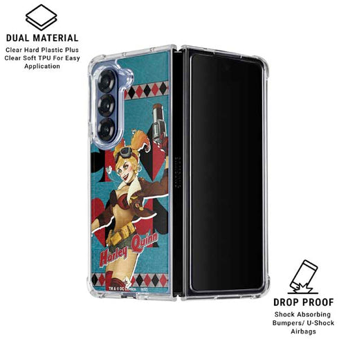 DC Comics Bombshells Harley Quinn Galaxy Z Fold6 Clear Case