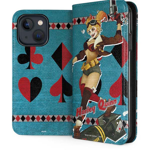 DC Comics Bombshells Harley Quinn iPhone 13 Folio Case