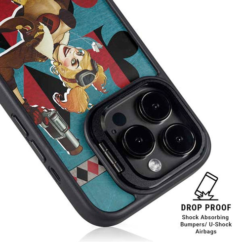 DC Comics Bombshells Harley Quinn iPhone 15 Pro Kickstand Case