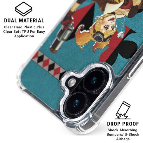 DC Comics Bombshells Harley Quinn iPhone 16 Clear Case
