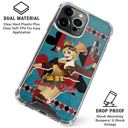DC Comics Bombshells Harley Quinn iPhone 16 Pro Max Clear Case