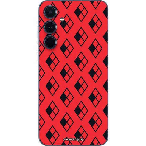 DC Comics Harley Quinn Logo Pattern Galaxy A35 5G Skin
