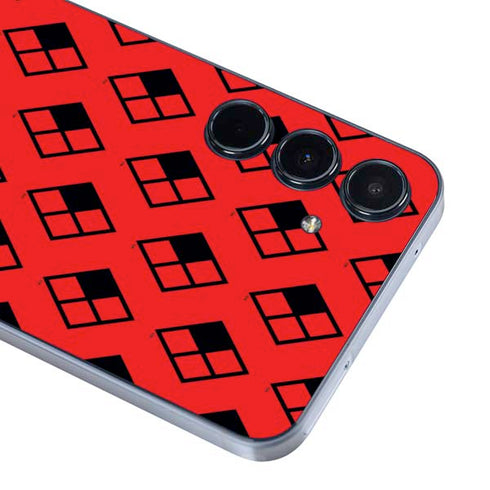 DC Comics Harley Quinn Logo Pattern Galaxy A36 5G Skin