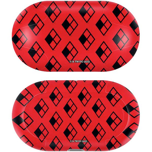 DC Comics Harley Quinn Logo Pattern Galaxy Buds Plus Skin