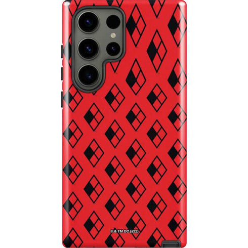DC Comics Harley Quinn Logo Pattern Galaxy S23 Ultra Pro Case