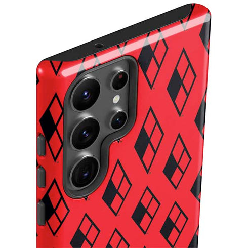 DC Comics Harley Quinn Logo Pattern Galaxy S23 Ultra Pro Case