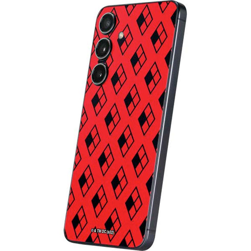 DC Comics Harley Quinn Logo Pattern Galaxy S24 Plus Skin