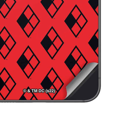 DC Comics Harley Quinn Logo Pattern Galaxy S24 Skin