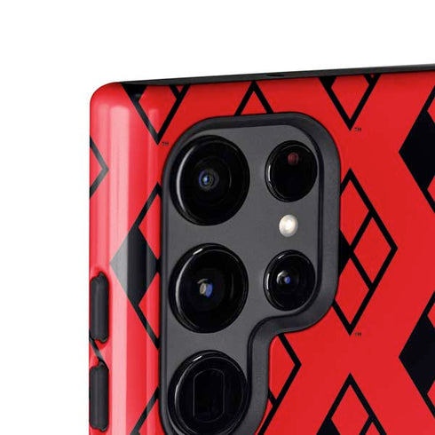 DC Comics Harley Quinn Logo Pattern Galaxy S25 Ultra Impact Case