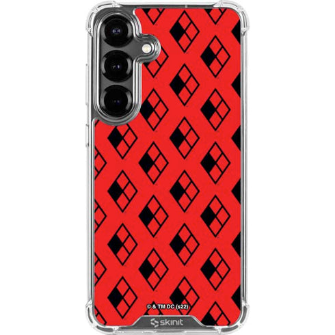 DC Comics Harley Quinn Logo Pattern Galaxy S26 Clear Case